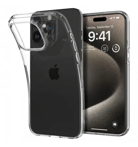 Husa Spigen iPhone 15 Pro Max Liquid Crystal, Crystal Clear