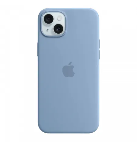 Husa Apple iPhone 15 Plus Silicone Case with MagSafe, Albastru de iarna