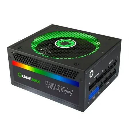 Блок питания для компьютеров Gamemax RGB-550, 550Вт, ATX, Полностью модульный
