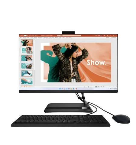 Computer All-in-One Lenovo IdeaCentre 3 27IAP7, 27", Intel Core i3-1215U, 8GB/512GB, Fara SO, Negru