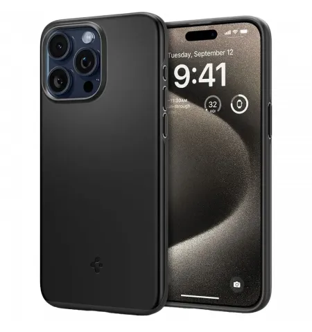Husa Spigen iPhone 15 Pro Max Thin Fit, Negru