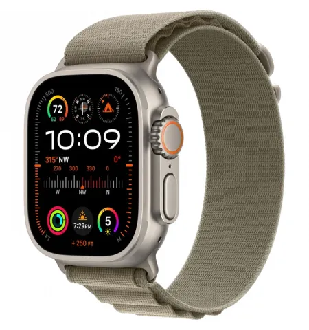 Ceas inteligent Apple Watch Series 9, 49mm, Titanium | Olive