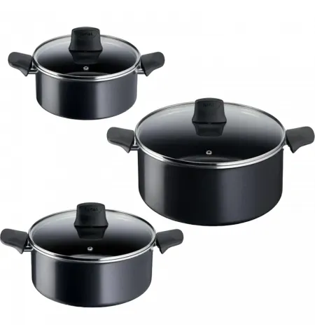 Набор кастрюль Tefal C2789053, Чёрный