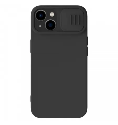 Husa Nillkin iPhone 15 Plus, CamShield Silky Silicone, Elegant Black