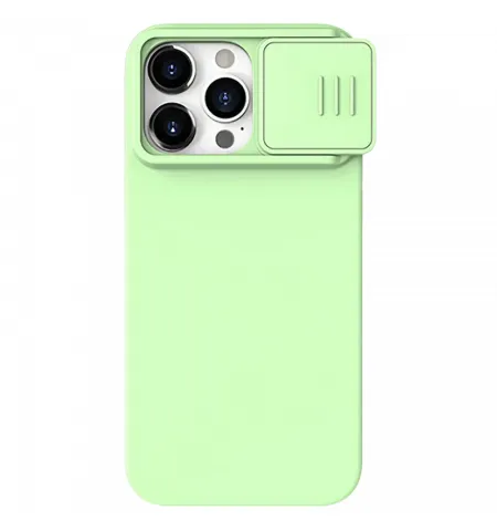 Чехол Nillkin iPhone 15 Pro, CamShield Silky Silicone, Mint Green