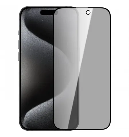 Защитное стекло Nillkin iPhone 15 Pro Guardian Full coverage privacy, Чёрный
