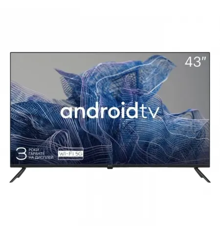 43" LED SMART TV KIVI 43U740NB, 3840x2160 4K UHD, Android TV, Negru