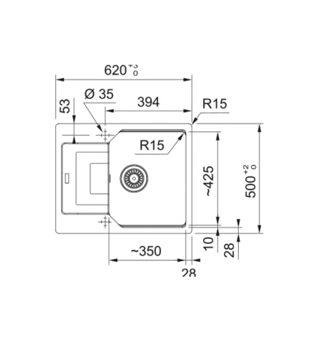 Franke Urban UBG 611-62 Bianco