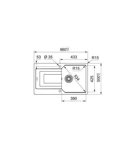 Franke Urban UBG 611-86 Black