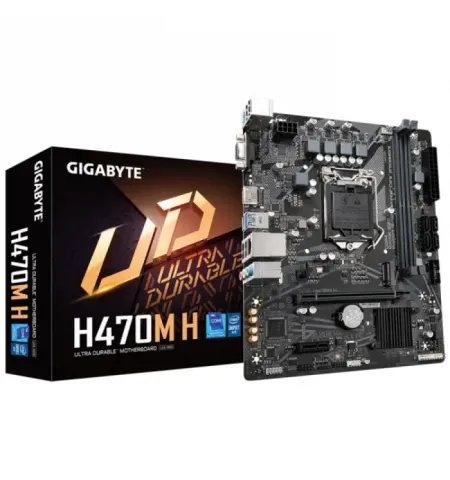 Материнская плата Gigabyte H470M H, LGA1200, Intel H470, Micro-ATX