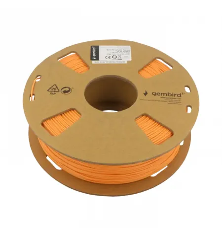 Нить для 3D-принтера Gembird 3DP-PLA-01-MTO, PLA, Оранжевый Матовый , 1.75 мм, 1кг
