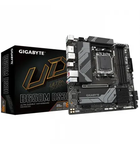 Материнская плата Gigabyte B650M DS3H, AM5, AMD B650, Micro-ATX