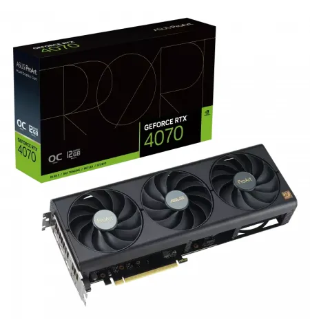 Видеокарта ASUS PROART-RTX4070-O12G, 12ГБ GDDR6X 192бит (PROART-RTX4070-O12G)