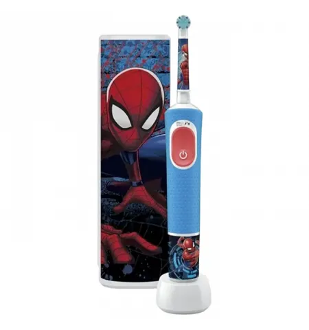 Электрическая зубная щетка Braun Kids Vitality PRO D103 Spiderman, Синий