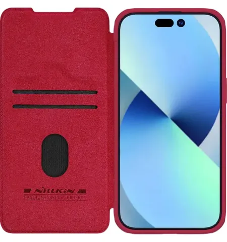 Чехол книжка Nillkin iPhone 15 - Qin Pro, Красный