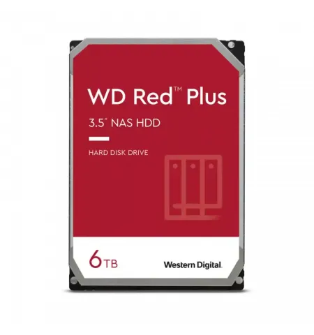 Жесткий диск Western Digital WD Red Plus, 3.5", 6 ТБ