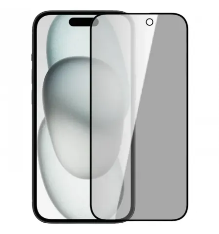 Защитное стекло Nillkin iPhone 15 Plus Guardian Full coverage privacy, Чёрный