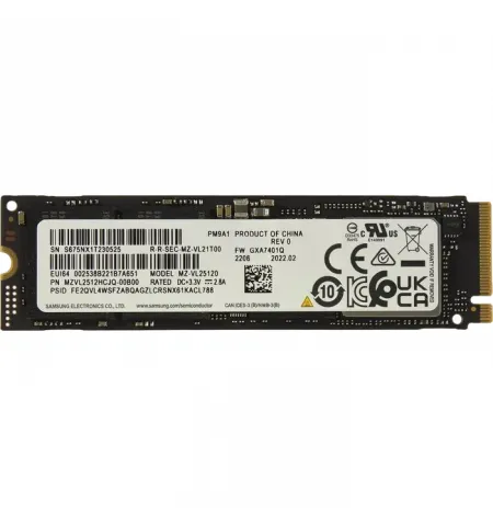 Накопитель SSD Samsung MZVL2512HCJQ-00B00, 512Гб, MZVL2512HCJQ-00B00