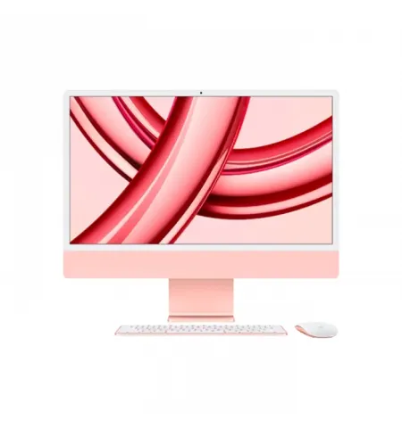 Моноблок Apple iMac A2873, 24", M3 with 8-core CPU and 10-core GPU, 8Гб/512Гб, macOS Sonoma, Розовый