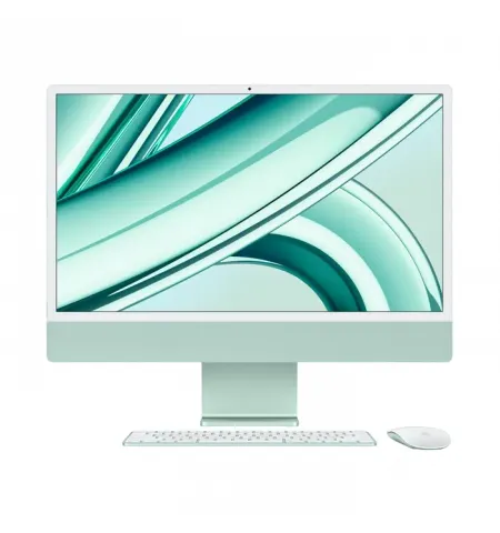 Моноблок Apple iMac A2873, 24", M3 with 8-core CPU and 10-core GPU, 8Гб/512Гб, macOS Sonoma, Зеленый