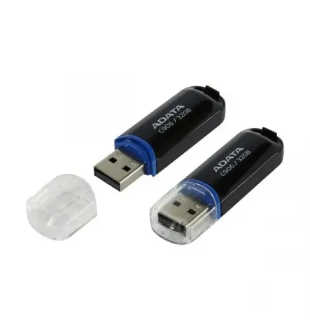USB Flash накопитель ADATA C906, 32Гб, Черный/Синий