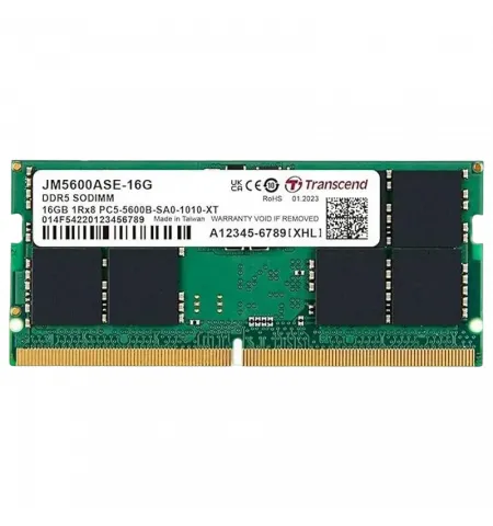 Оперативная память Transcend JM5600ASE-16G, DDR5 SDRAM, 5600 МГц, 16Гб, JM5600ASE-16G
