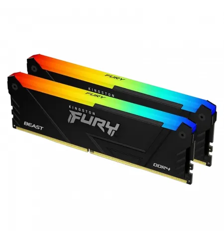 Оперативная память Kingston FURY Beast RGB, DDR4 SDRAM, 3200 МГц, 32 Гб, KF432C16BB12AK2/32