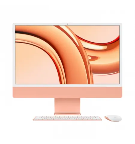 Моноблок Apple iMac A2873, 24", M3 with 8-core CPU and 10-core GPU, 16Гб/1024Гб, macOS Sonoma, Оранжевый