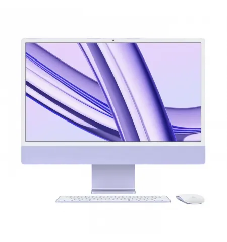 Моноблок Apple iMac A2873, 24", M3 with 8-core CPU and 10-core GPU, 16Гб/1024Гб, macOS Sonoma, Фиолетовый