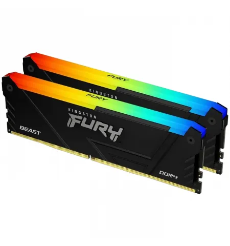 Оперативная память Kingston FURY Beast RGB, DDR4 SDRAM, 3733 МГц, 32 Гб, KF437C19BB12AK2/32