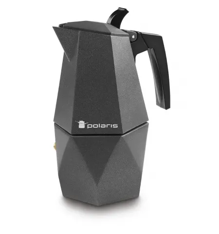 Гейзерная кофеварка Polaris Kontur-4C, Чёрный