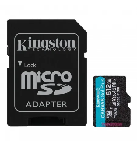 Карта памяти Kingston Canvas Go! Plus, 512Гб (SDCG3/512GB)