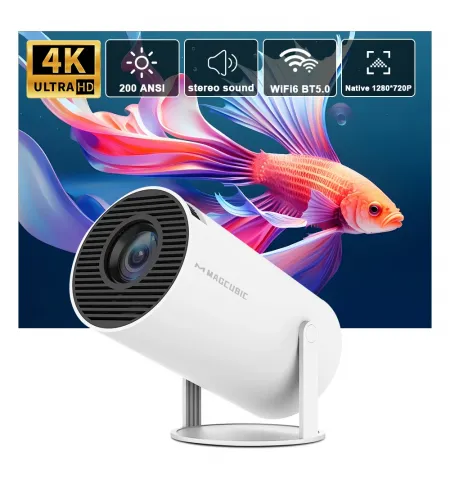 Проектор Mag Android 11 Dual Wifi6 200 ANSI Allwinner H713 BT5.0 1280*720P Проектор Mag Android 11 Dual Wifi6 200 ANSI Allwinner H713 BT5.0 1280*720P