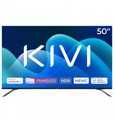 50" LED SMART Телевизор KIVI 50U730QB, 3840x2160 4K UHD, Android TV, Чёрный
