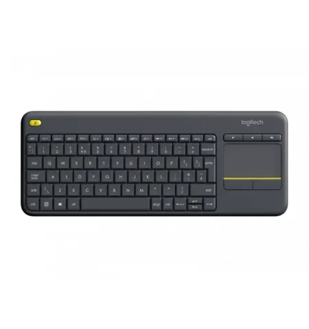 Клавиатура Logitech K400 Plus, Беспроводное, Чёрный