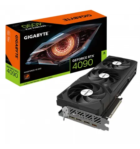 Видеокарта Gigabyte GV-N4090WF3V2-24GD, 24 ГБ GDDR6X 384бит (GV-N4090WF3V2-24GD)