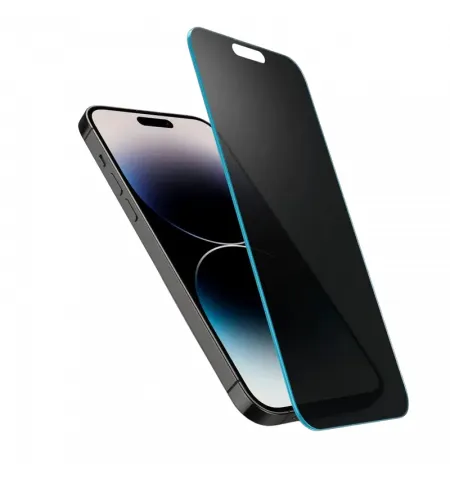 Защитное стекло Spigen iPhone 14 Pro Max, Glass Slim Privacy, Чёрный