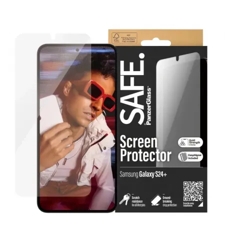 Защитное стекло PanzerGlass SAFE. Ultra-Wide Fit Samsung Galaxy S24+, Прозрачный