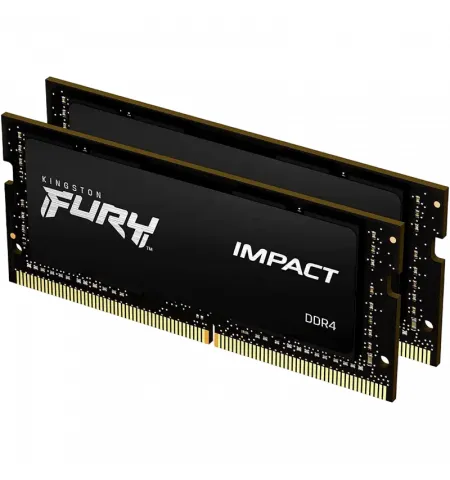 Оперативная память Kingston FURY Impact, DDR4 SDRAM, 3200 МГц, 32Гб, KF432S20IBK2/32