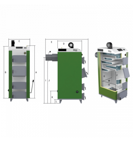 Твердотопливный котел DREWMET MJ-1NM 10 kW 0.8