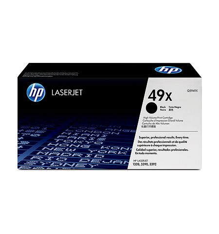 HP 49X (Q5949X) Black Cartridge for HP LaserJet 1160, 3392, 3390, 1320, 6000 p.
