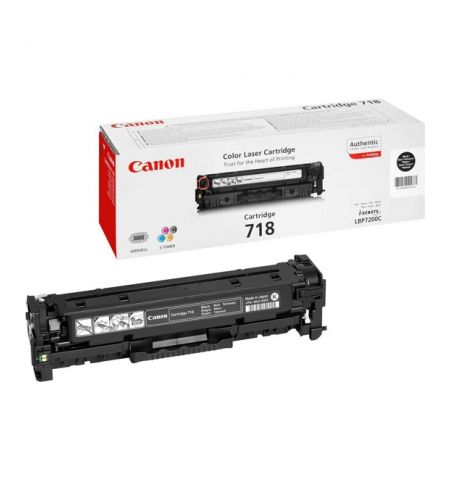 Laser Cartridge Canon 718, black (3400 pages) for LBP-7200Cdn,7660Cdw,7680Cx & MF724CDW/728CDW,MF8550Cdn,8540Cdn,8380Cdw,8360Cdn,8350Cdn,8330Cdn