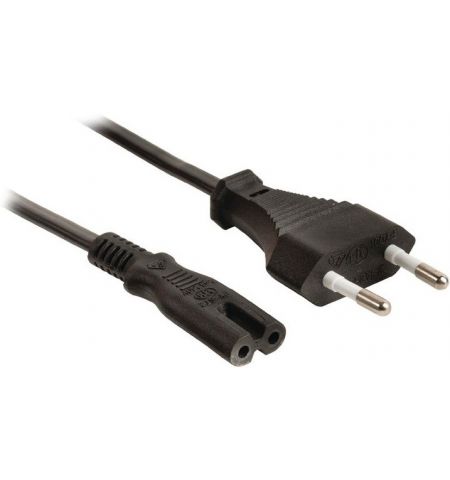 Power cord - 1.8m - Cablexpert PC-184/2, 1.8 m, EU 2 pin input plug, Black