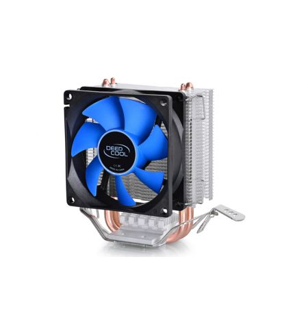 DEEPCOOL Cooler "Ice Edge Mini FS V2", Socket 1155/1151 & FM2/AM3+, up to 100W, 80х80х25mm, 2200rpm, <24.7dBA, 25.1CFM, 3 pin, Hydro Bearing, 2 heatpipes direct contact