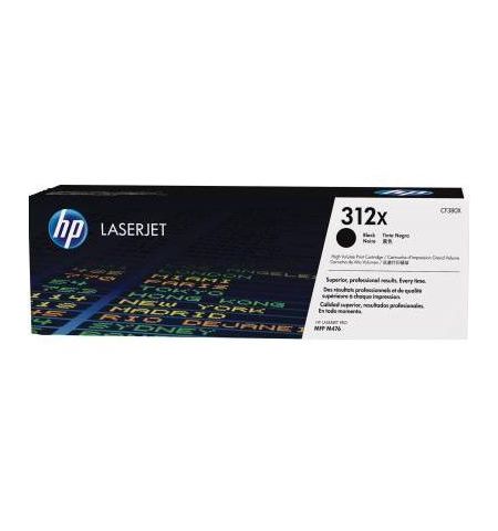 HP 312X (CF380X) High Yield Black Original LaserJet Toner Cartridge (up to 4400 pages), for  HP LaserJet Pro M476 Series