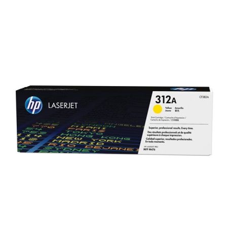 HP 312A (CF382A) Yellow Original LaserJet Toner Cartridge (up to 2700 pages), for  HP LaserJet Pro M476 Series