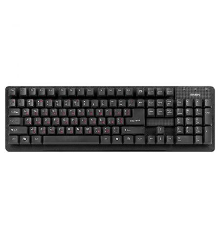 SVEN Standard 301, Keyboard, Key calculator, USB, Black