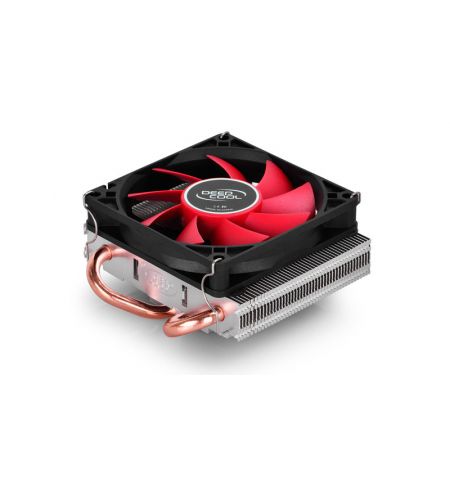 DEEPCOOL Cooler "HTPC-200", Socket 775/1150/1151 & FM2/FM1/AM3+, up to 100W, 80х80х15mm, 600~2500rpm, 17.8~26.2 dBA, 23CFM, 4 pin, PWM, 47mm ultra-thin design compatible with HTPC Case &ITX MB, Hydro Bearing, 2 heatpipes direct contact