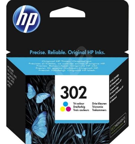 HP 302 (F6U65AE) Tri-color Original Ink Cartridge for HP DeskJet 1110 Printer,HP OfficeJet 3830/3636/5230,HP DeskJet 2130/3636,HP ENVY 4523/4527/4520