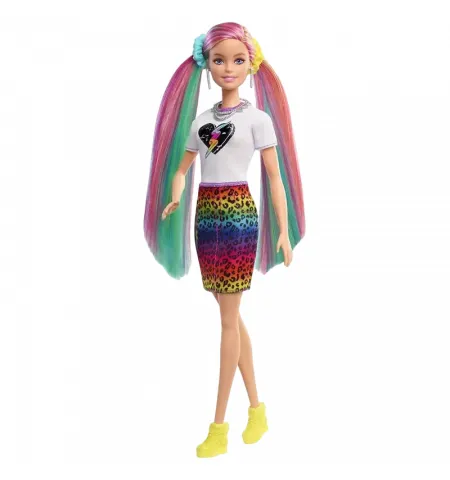 Кукла Barbie " Леопардовые радужные волосы " GRN81